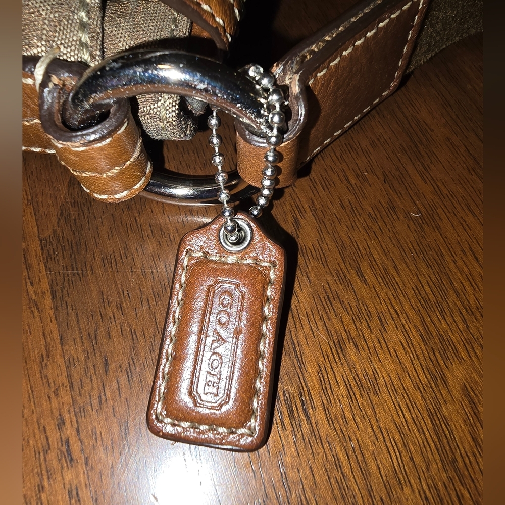 COACH Brown Soho Mini Signature C Crossbody Bag Jacquard with Leather Trim - Picture 4 of 16